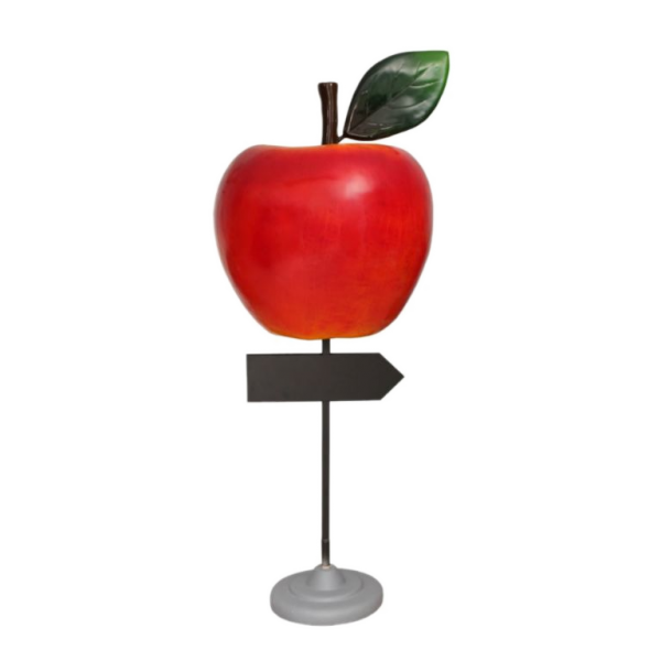 Jabłko z rurą i strzałką