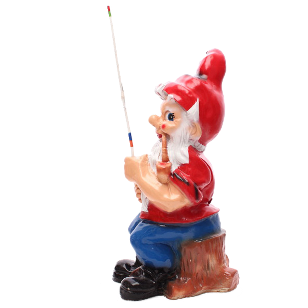 Gnome with a fishing rod