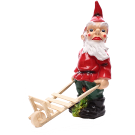 Gnome with a wheelbarrow