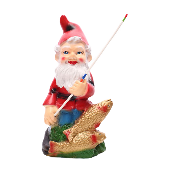 Gnome with fishes