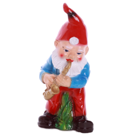 Gnome with saxophone