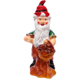 Gnome with basket of mushrooms