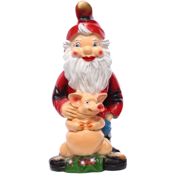 Gnome with a piggy 