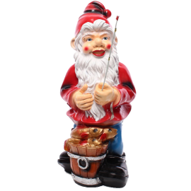 Gnome with a fishing rod