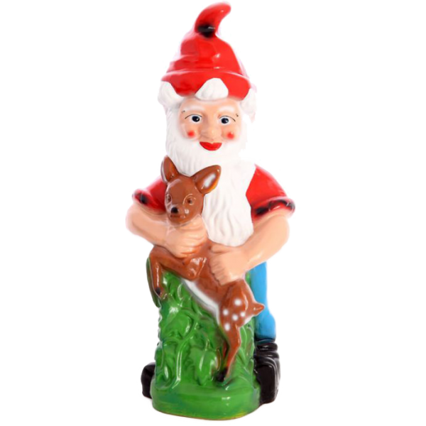 Gnome with roe deer