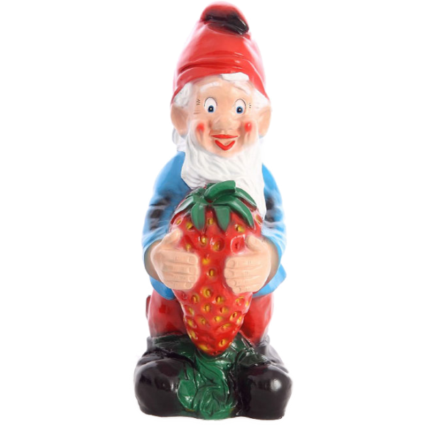 Gnome with a strawberry