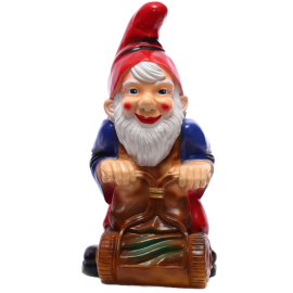 Gnome with a lawnmower