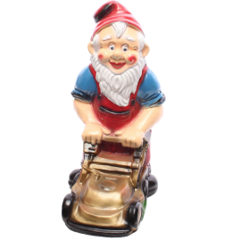 Gnome with a lawnmower