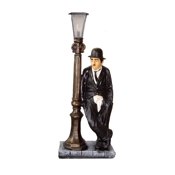 Chaplin mit Lampe