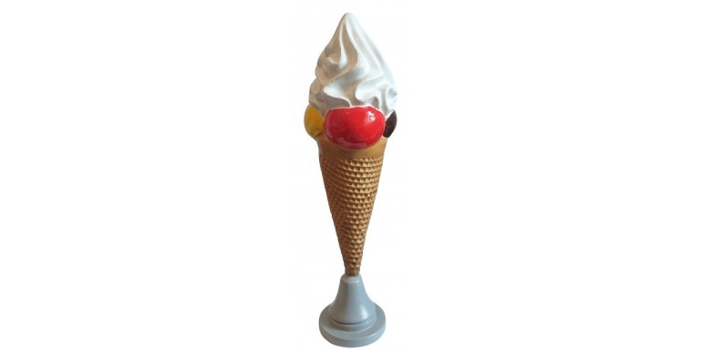 Big plastic ice cream cone advert